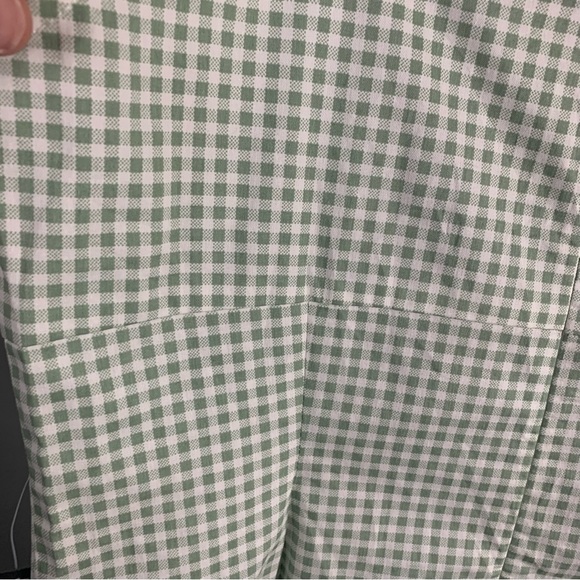 Lulus Happy Chance Green Gingham Square Neck Mini Dress Tank NWT New Large L - Picture 11 of 12